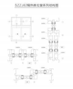 注胶隔热系列SZZJ82推拉窗系列